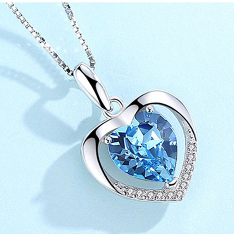 Crystal Heart Pendant Necklace