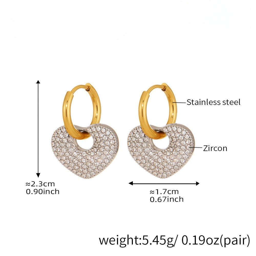 Planderful Lapis Rhombus Earrings Women Gold Plated