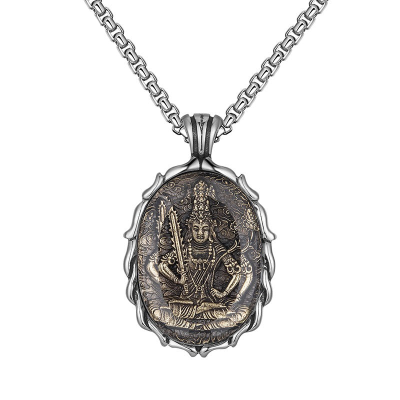 Steel Necklace – Vintage Zodiac Eight Guardians Amulet
