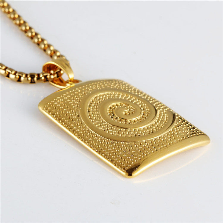 Trendy Titanium Steel Snail Pendant Necklace for Men and Women - Hip Hop Fashion Accessory