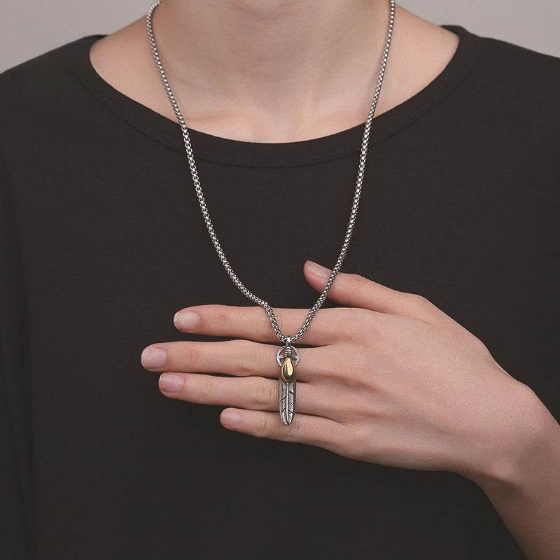 Steel Necklace – Vintage Hip Hop Inspired Everyday Accessory For Men With Bold Charms
