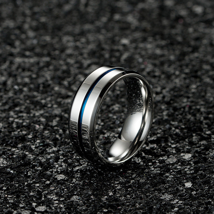 Planderful 8mm Double Bevel Brushed Matte Ring Unisex