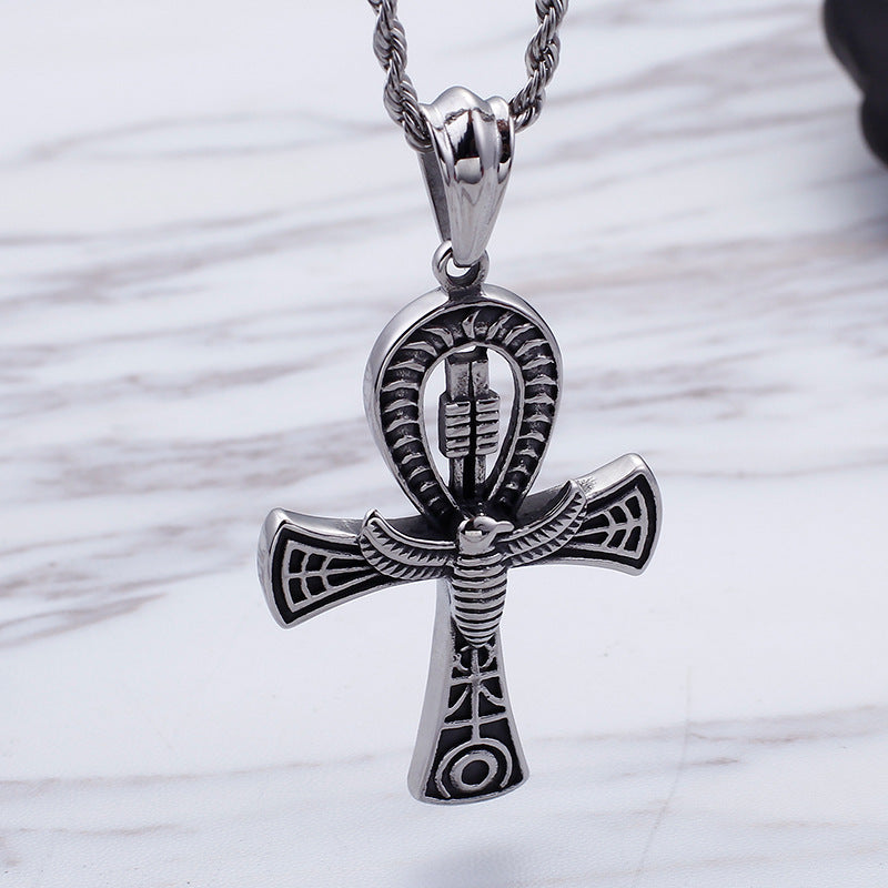 Eternal Ankh Stainless Steel Cross Pendant for Men
