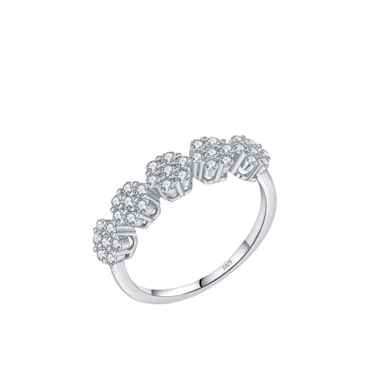 925 Sterling Silver Floral Jewelry Set