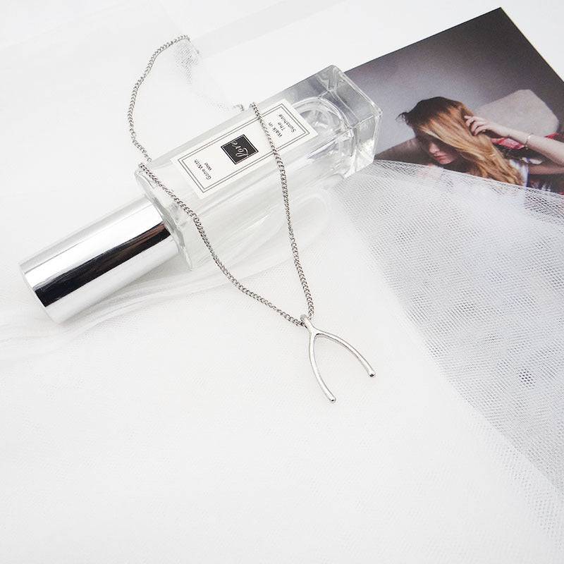 Forest Student Wishing Bone Pendant Necklace with a Modern Touch