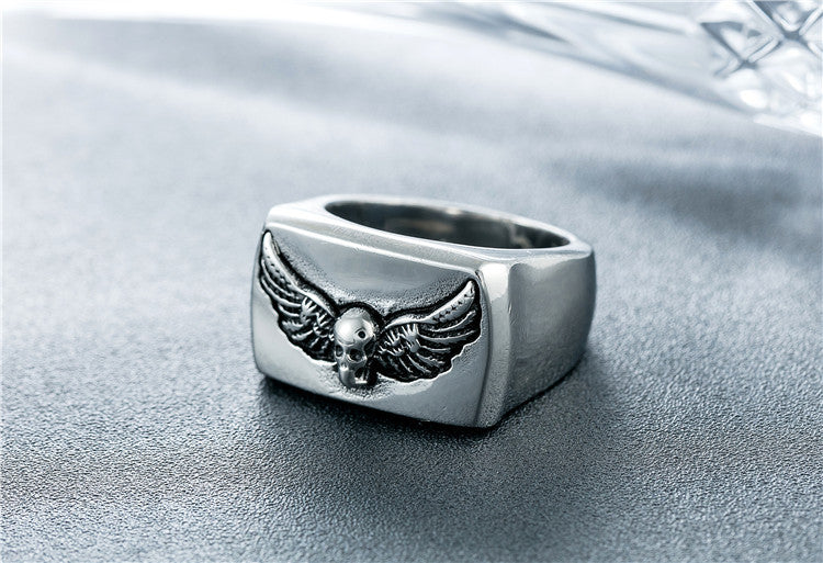 Titanium Steel Skull Ring