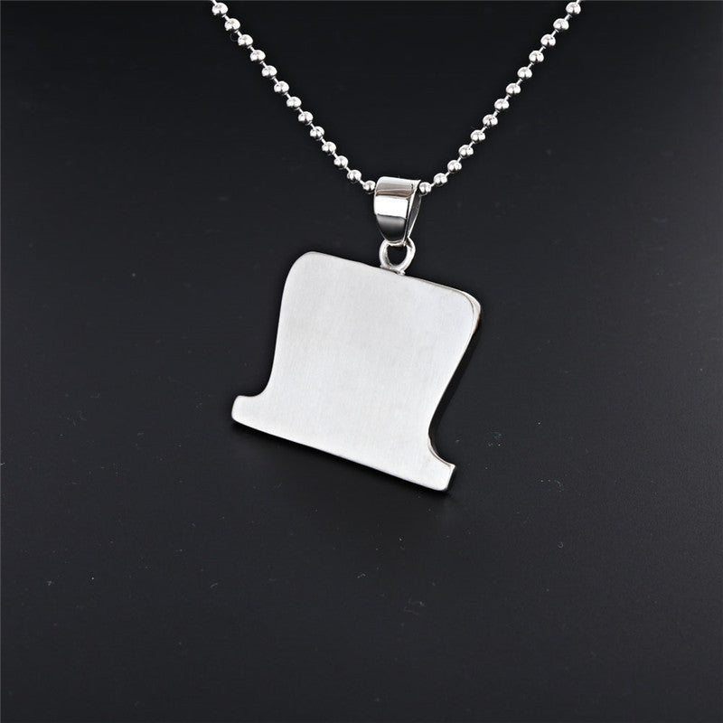 Titanium Steel Vintage Hair Knife Pendant Necklace for Men - Hip-Hop Hair Salon Accessories Wholesale