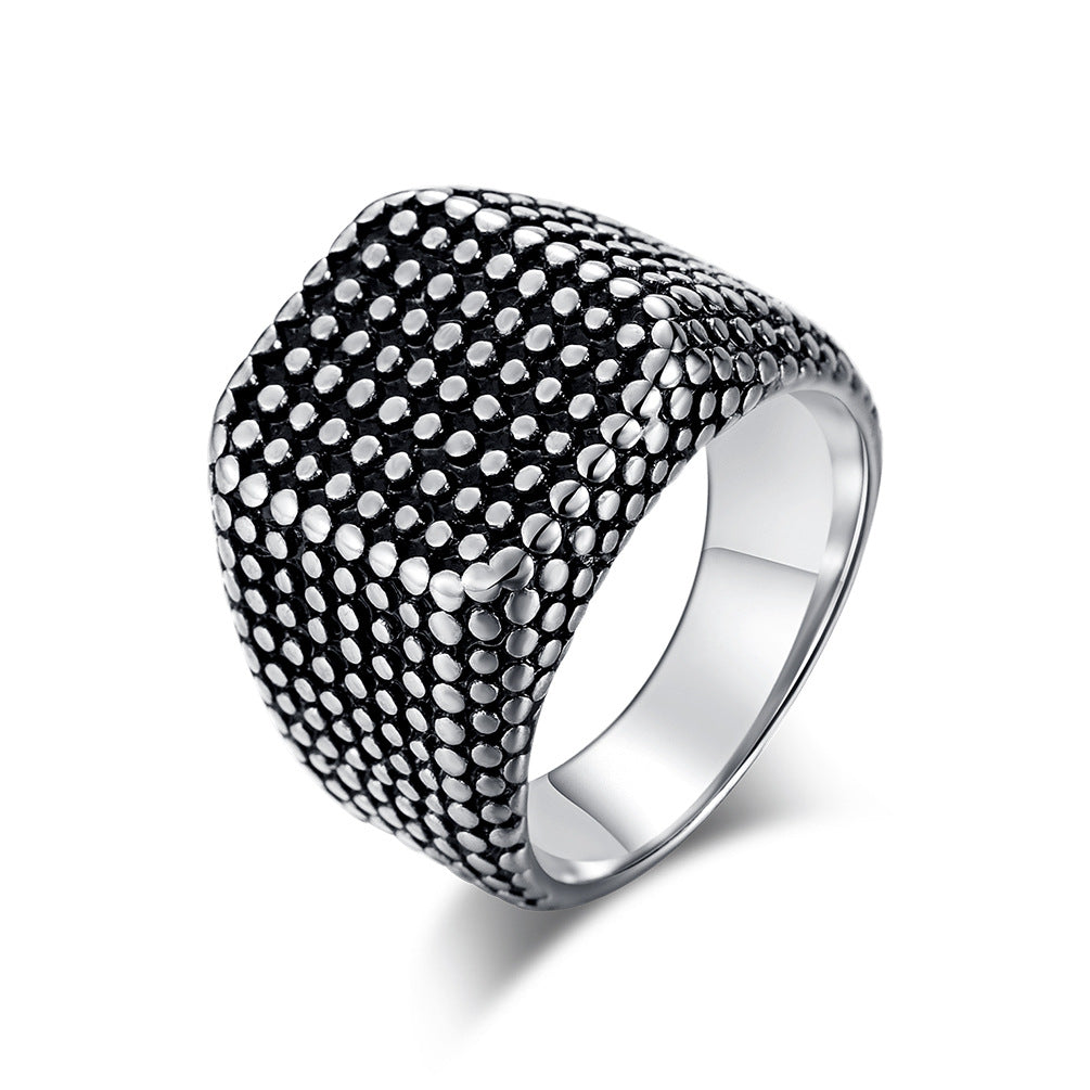 Source Point Texture Casting Domineering Men's Ring