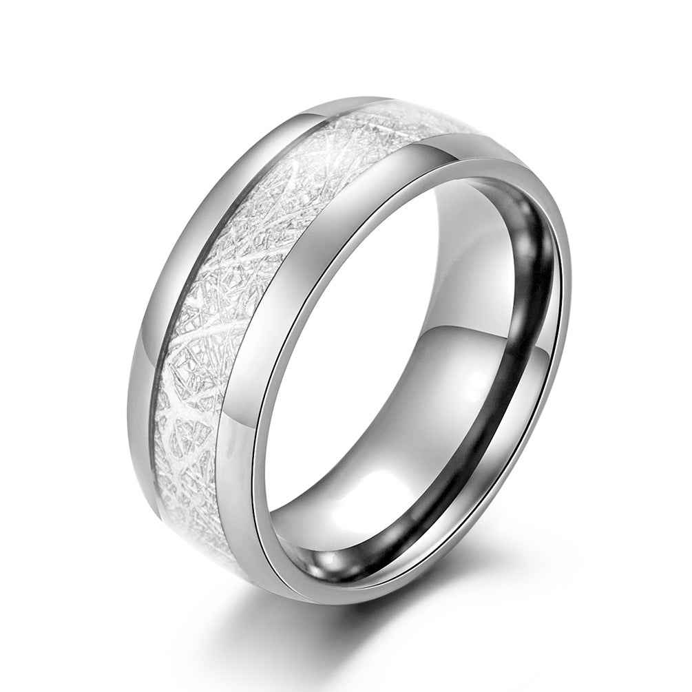 Brushed Stainless Steel Ring for Men