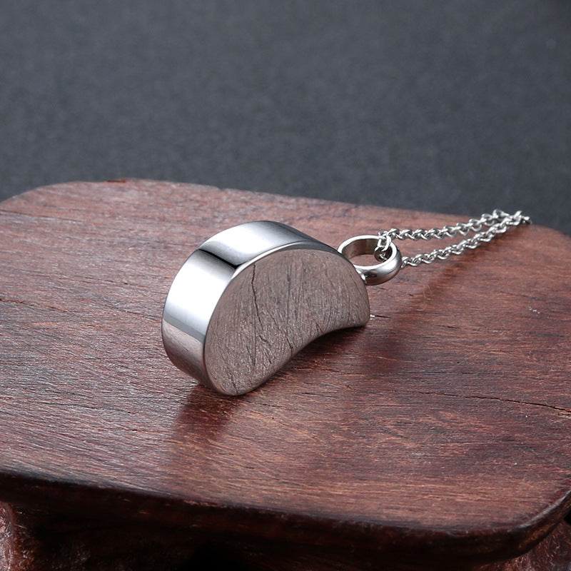 Stylish Titanium Steel Pendant with Water Drop Design, Custom Retro Pet Memorial Urn for Men