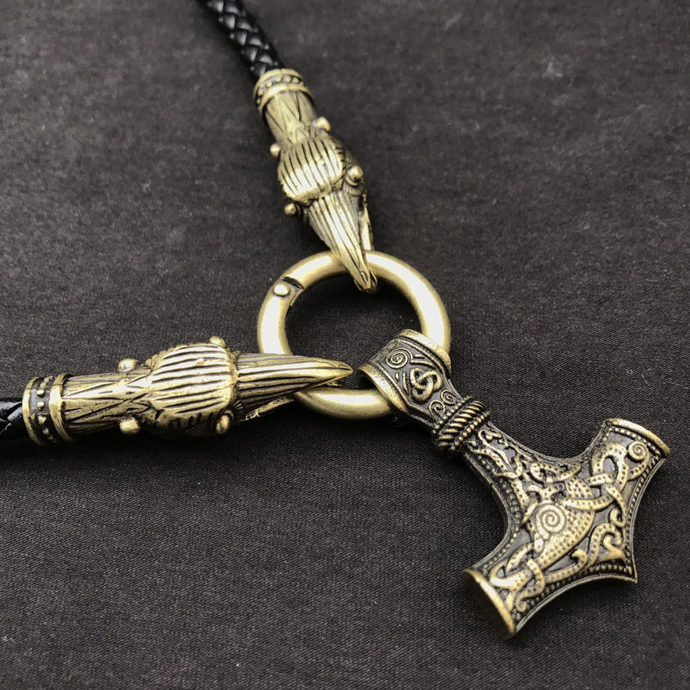 Nordic Myth Viking Amulet Hammer Necklace for Men