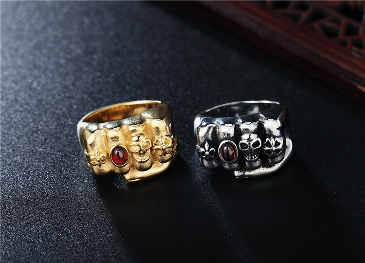 Titanium Steel Skull Ring