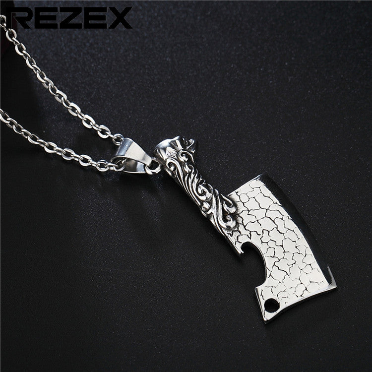 Planderful Titanium Steel Retro Punk Knife Pendant Necklace For Men Unisex Durable Protection Statement
