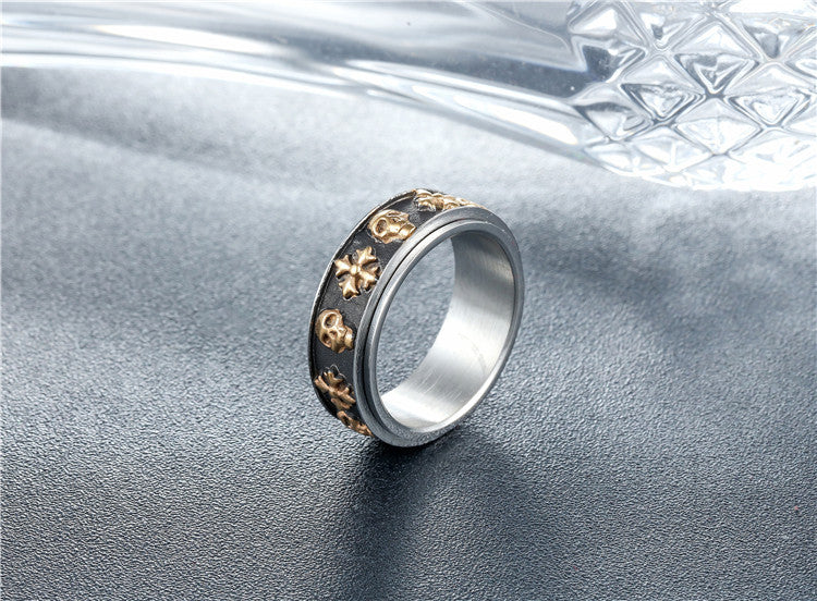 Titanium Steel Skull Ring