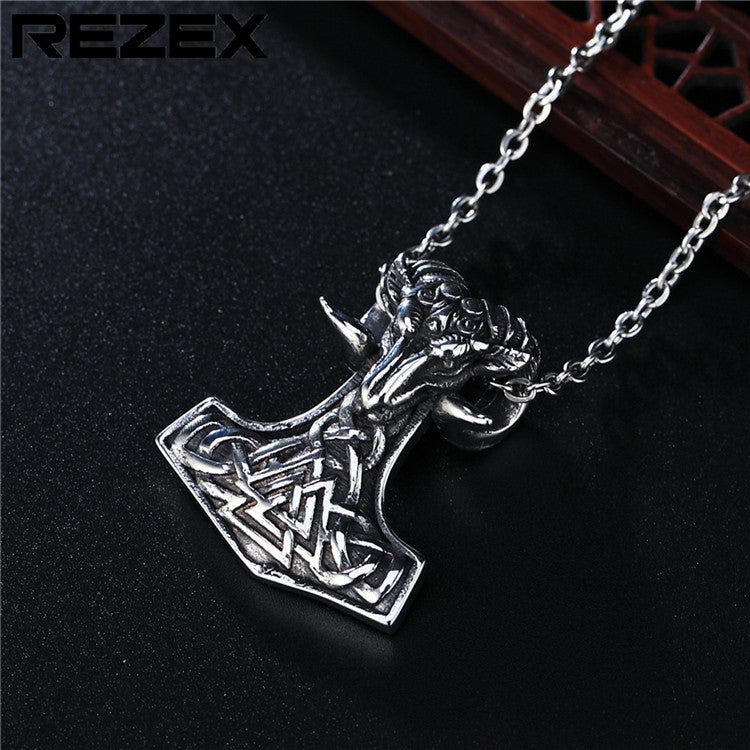 Planderful Viking Pendant Titanium Necklace Unisex