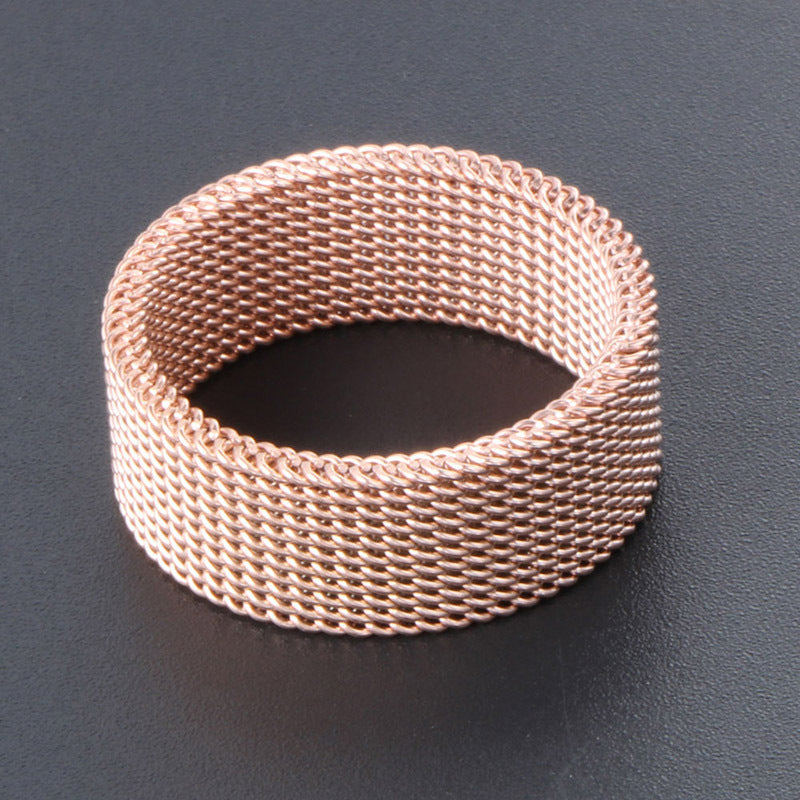 Jewelery Titanium Steel Soft Mesh Ring – Titanium Steel Unisex Ring – Non-Mainstream