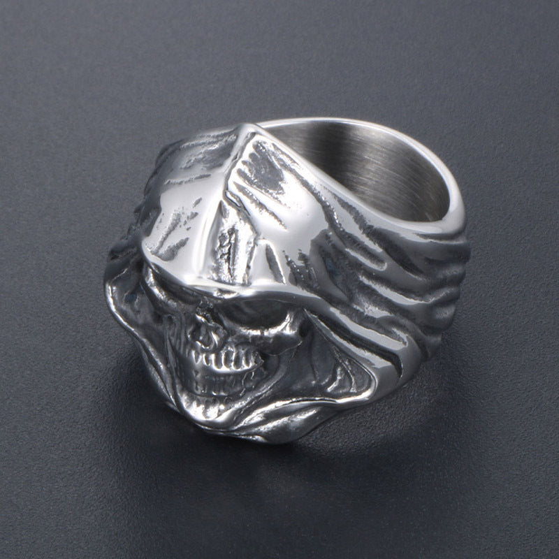 Mysterious Skull Ring for Men - Titanium Steel Halloween Trend Ornaments