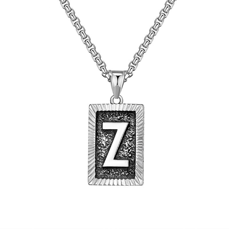 Steel Necklace – Dainty Brand Letter Pendant For Hip Hop Street Style Chain By Planderful