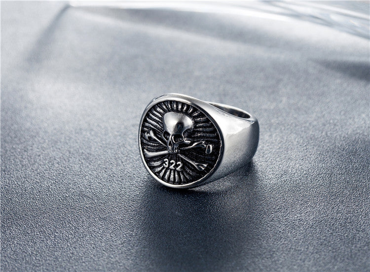 Titanium Steel Skull Ring