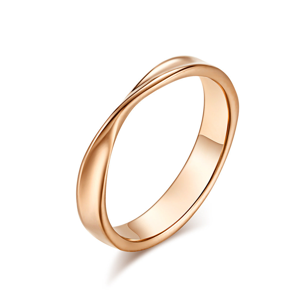 Planderful Mobius Ring Titanium Steel Unisex For Men And Women Light Luxury Jewelry Edition