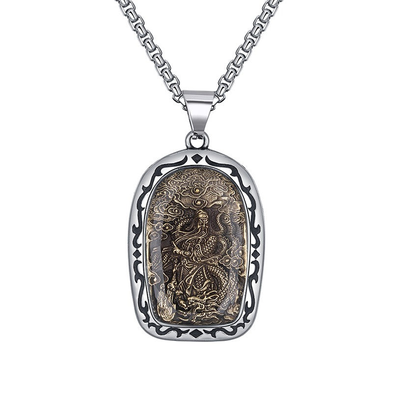 Steel Necklace – Vintage Buddha Pendant