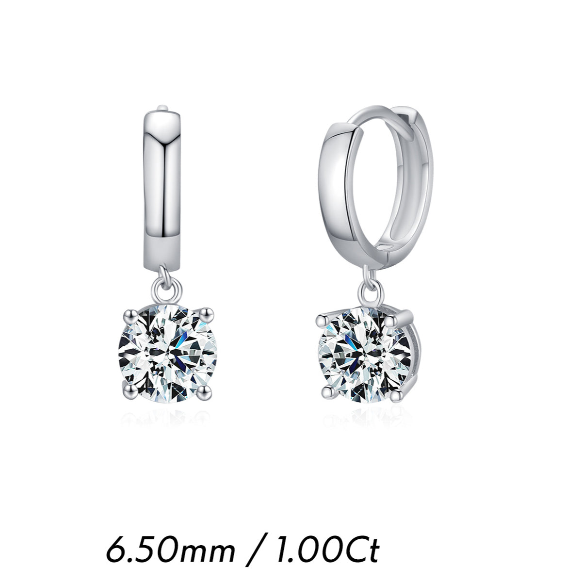 Planderful Moissanite Diamond 1.0 Carat Earrings – Super Flash Luxury Design