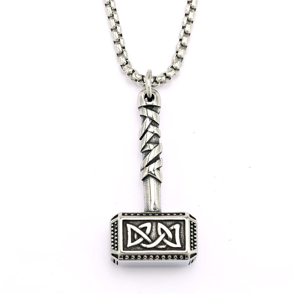 Planderful Shop Viking Pendant For Men Nordic Celtic Knot Stainless Steel Double Sided Necklace