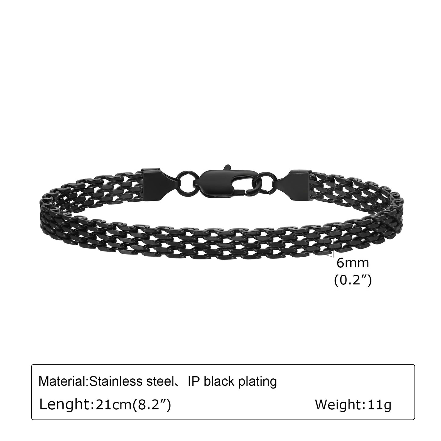 Stainless Steel Mesh Strap Bracelet for Men and Women