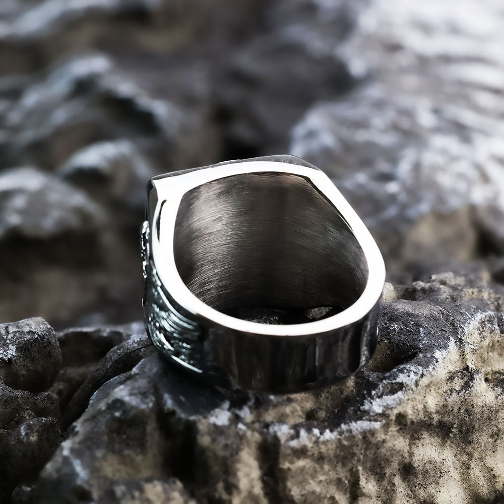 European And American Retro Stainless Steel Punk Ring For Men