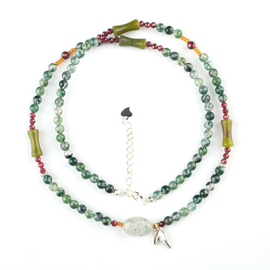 Fortune's Favor Natural Agate and Bamboo Jewelry Set