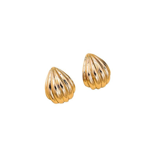 Amazon Fashion Statement Metal Hoop Earrings - Shell Design