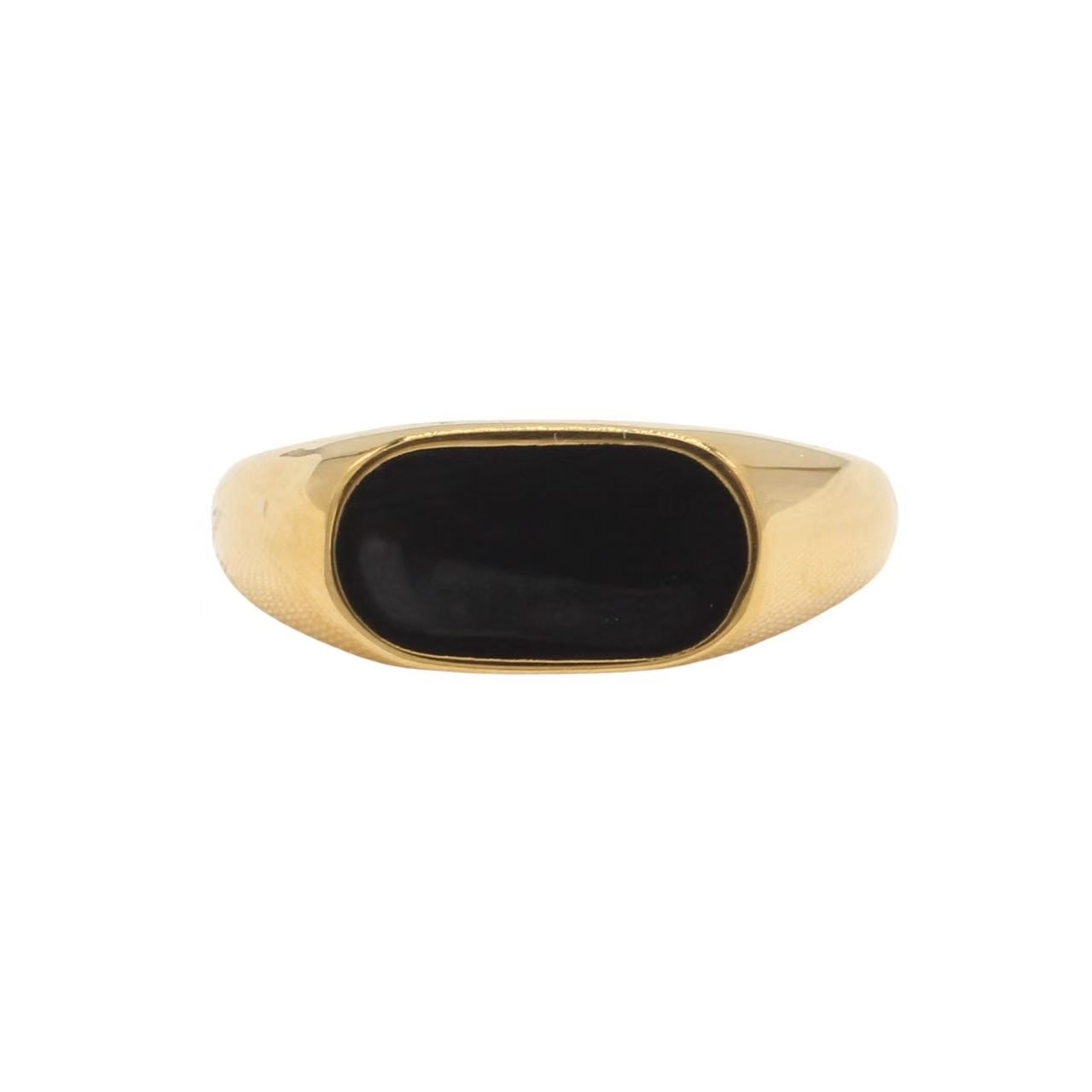 Planderful Jewelry Titanium Steel Ring With Epoxy Inlay INS Style For Everyday Wear