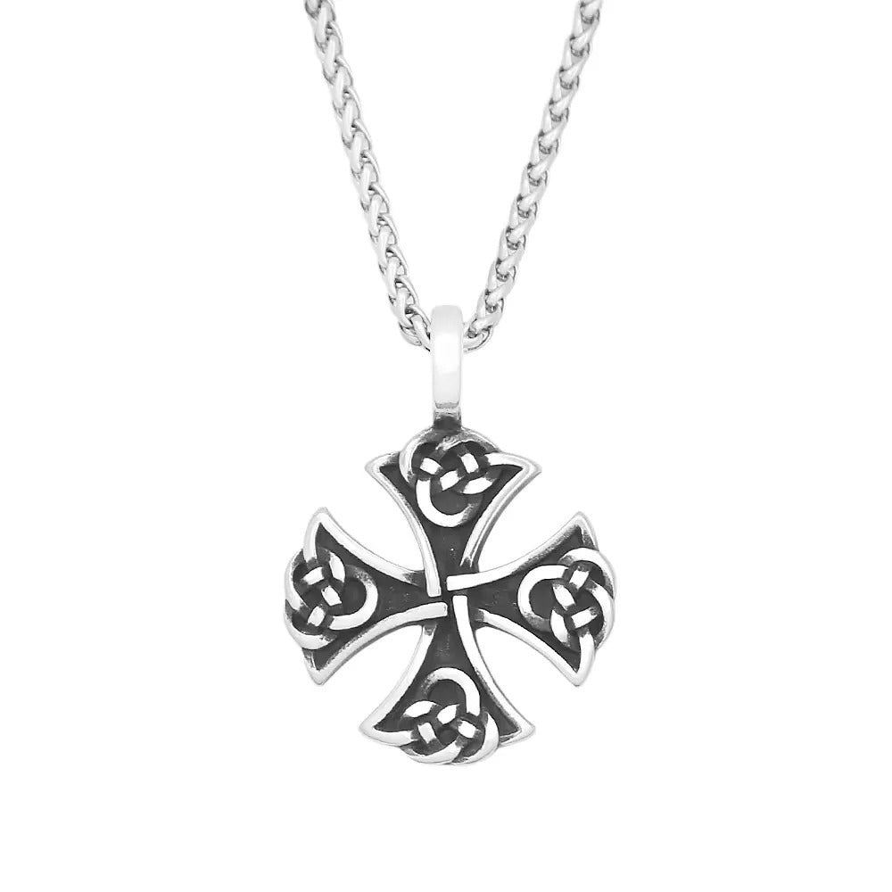 Punk Cross Viking Stainless Steel Men's Pendant Necklace