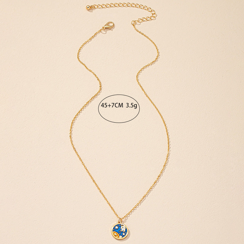 Space Explorer Unisex Long Necklace with Hip Hop Style