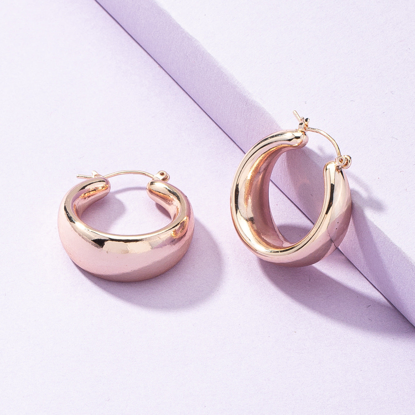 Metallic Face Cross Earrings - Vienna Verve Collection