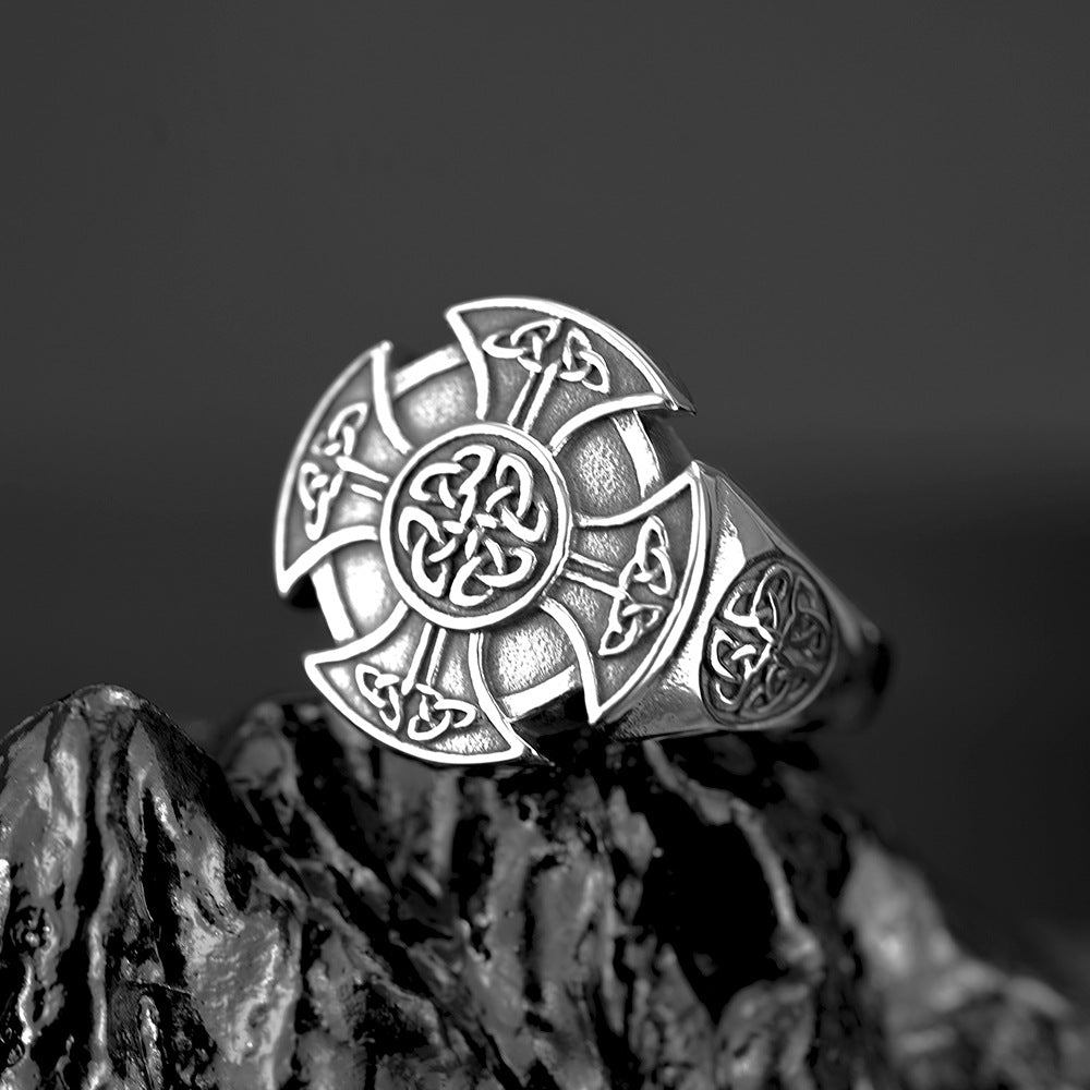 European and American Vintage Jewelry Men's Viking Ring