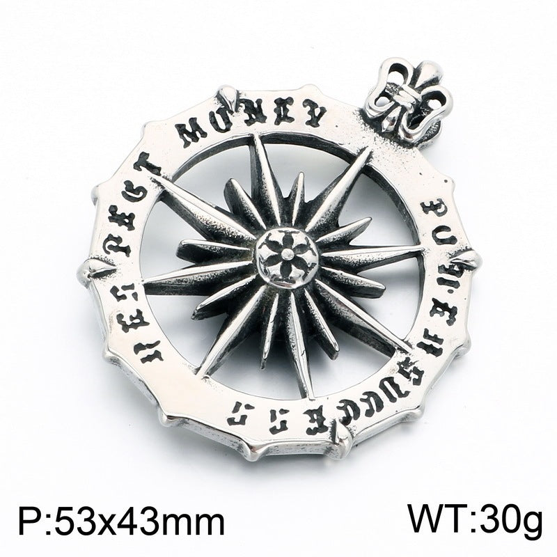 Nordic Viking Tree Of Life Pendant Retro Lion King Faucet Compass Stainless Steel Necklace