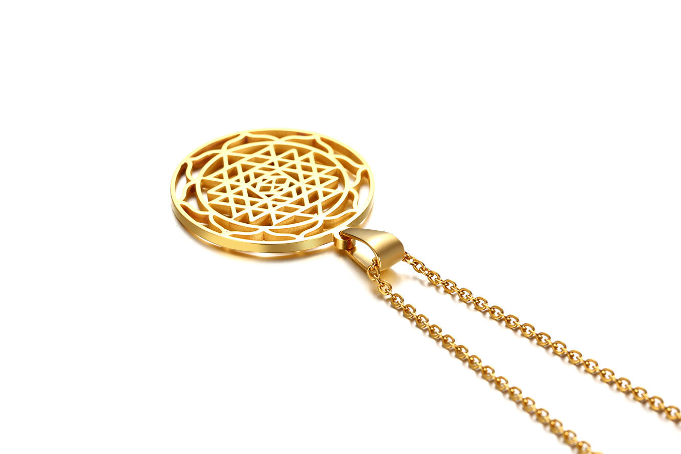 New Arrivals Stainless Steel Sri Lanka Yantra River Pendant Gold for Men