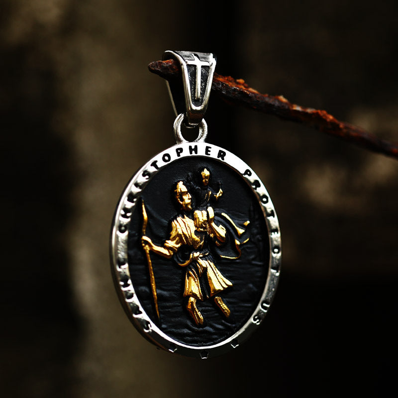 Retro Titanium Steel Pendant with European and American Letter Design for Men