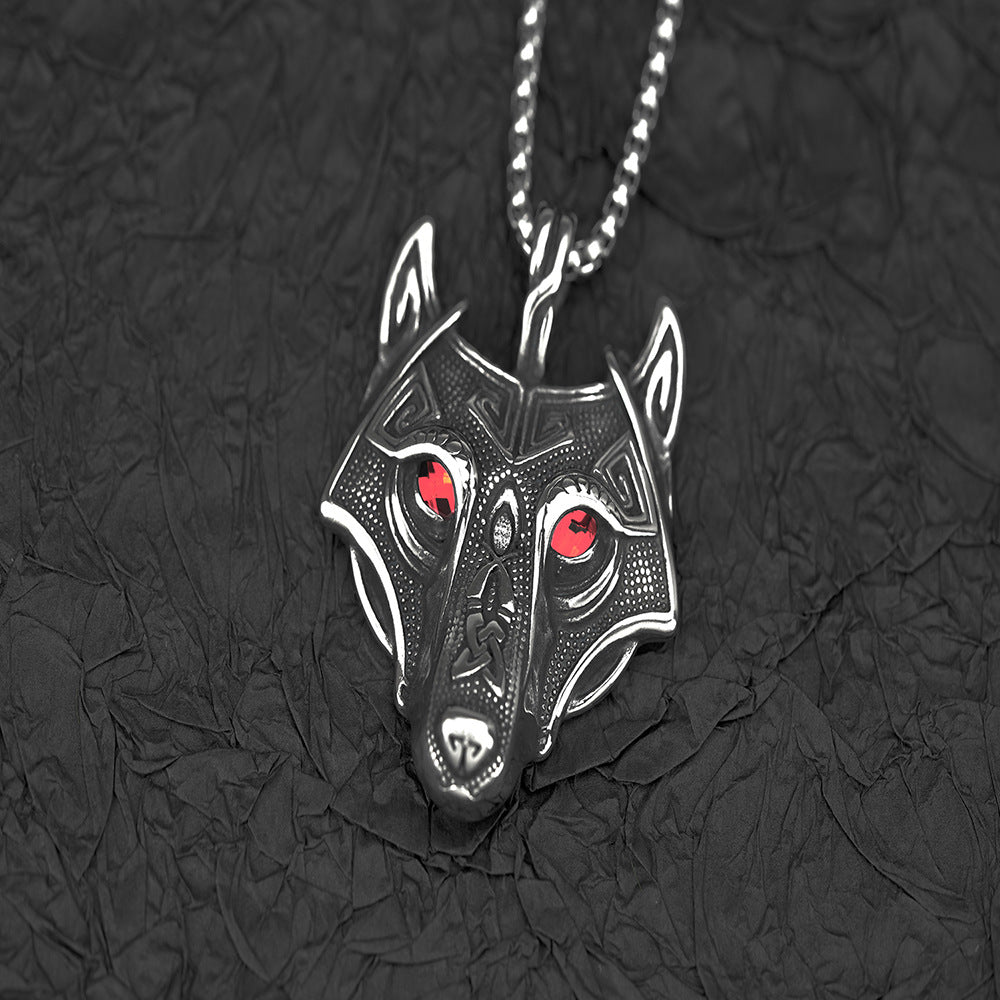 European And American Cross-Border Jewelry Viking Wolf Pendant Necklace