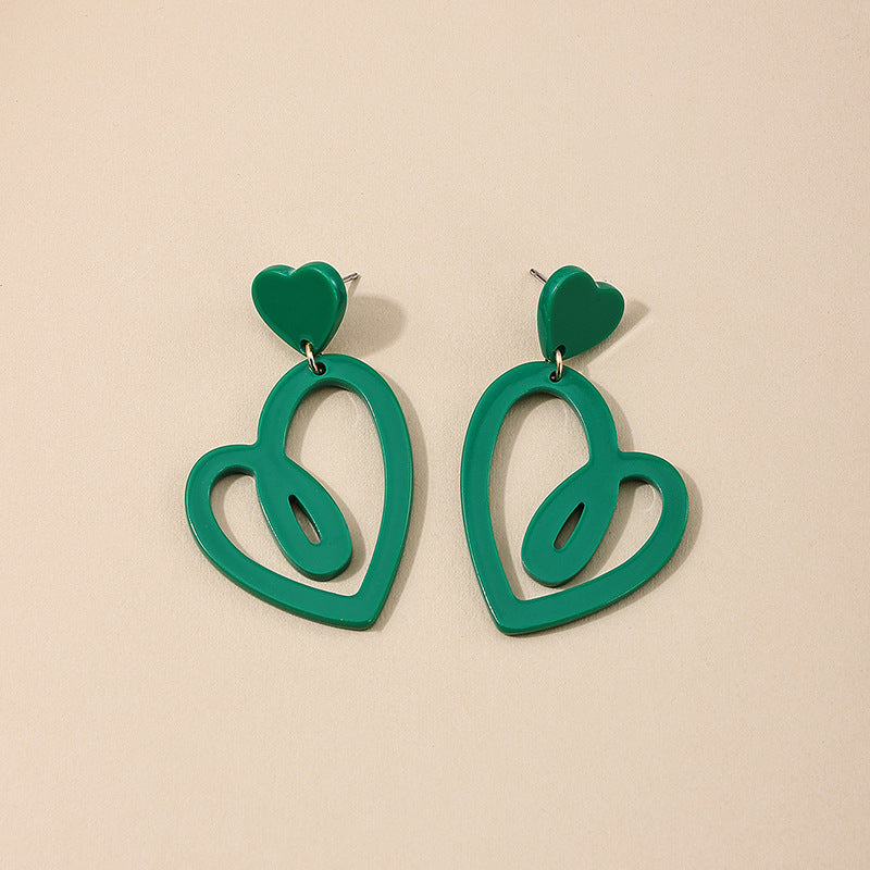 Heart Hollow Simple Earrings for Women - Vienna Verve Collection