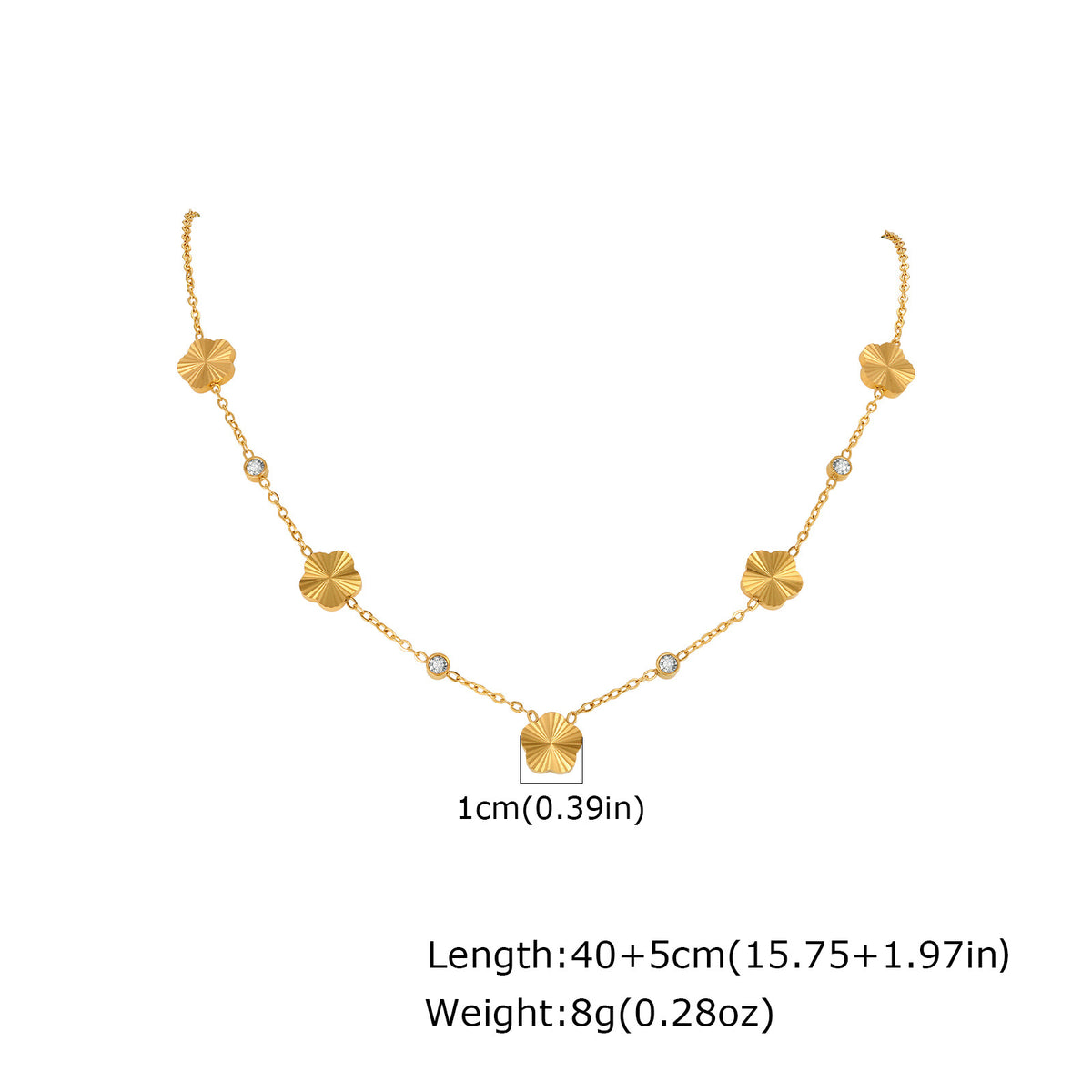 Flower Zircon Stainless Steel Bracelet