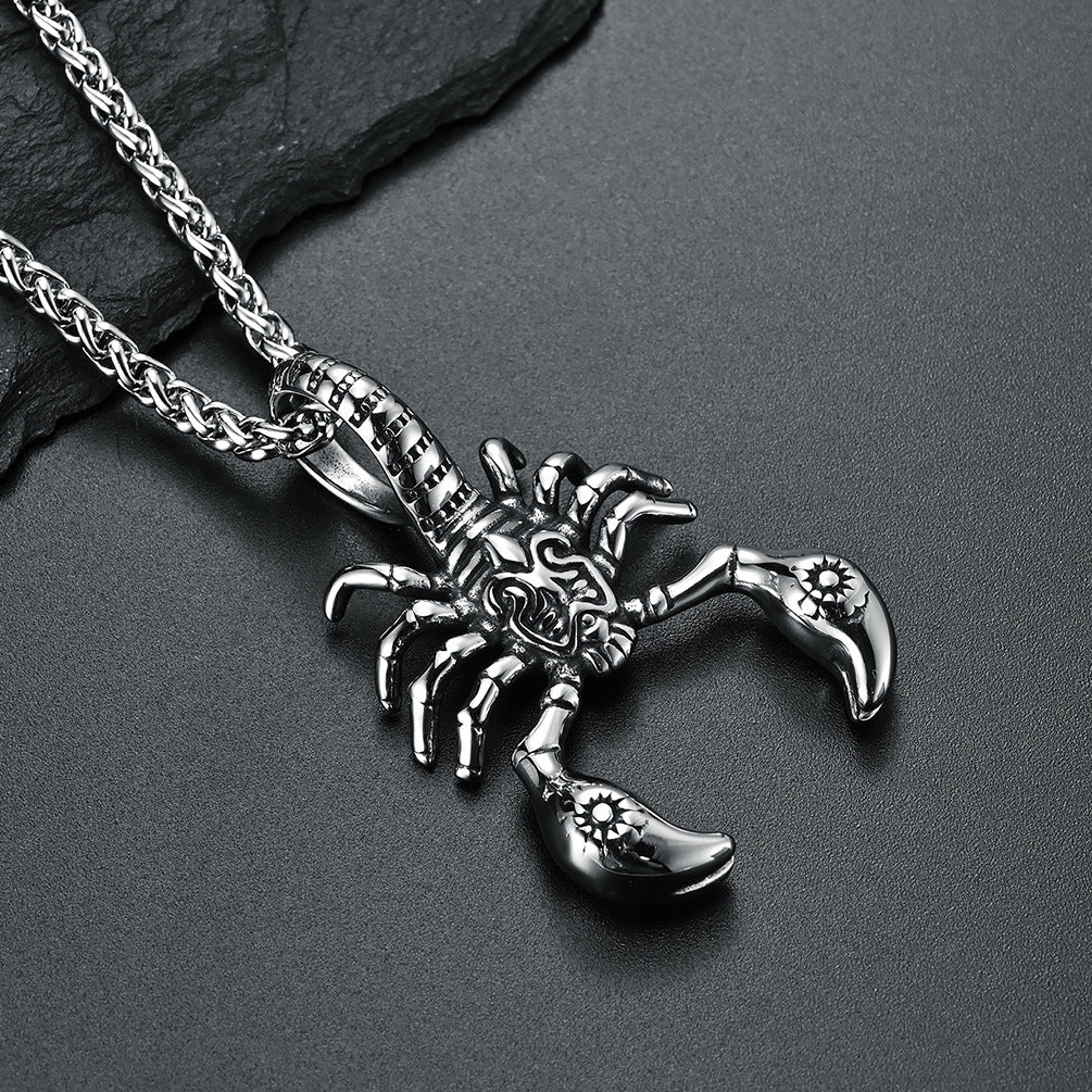 Stainless Steel Old Personalized Scorpion Pendant for Men