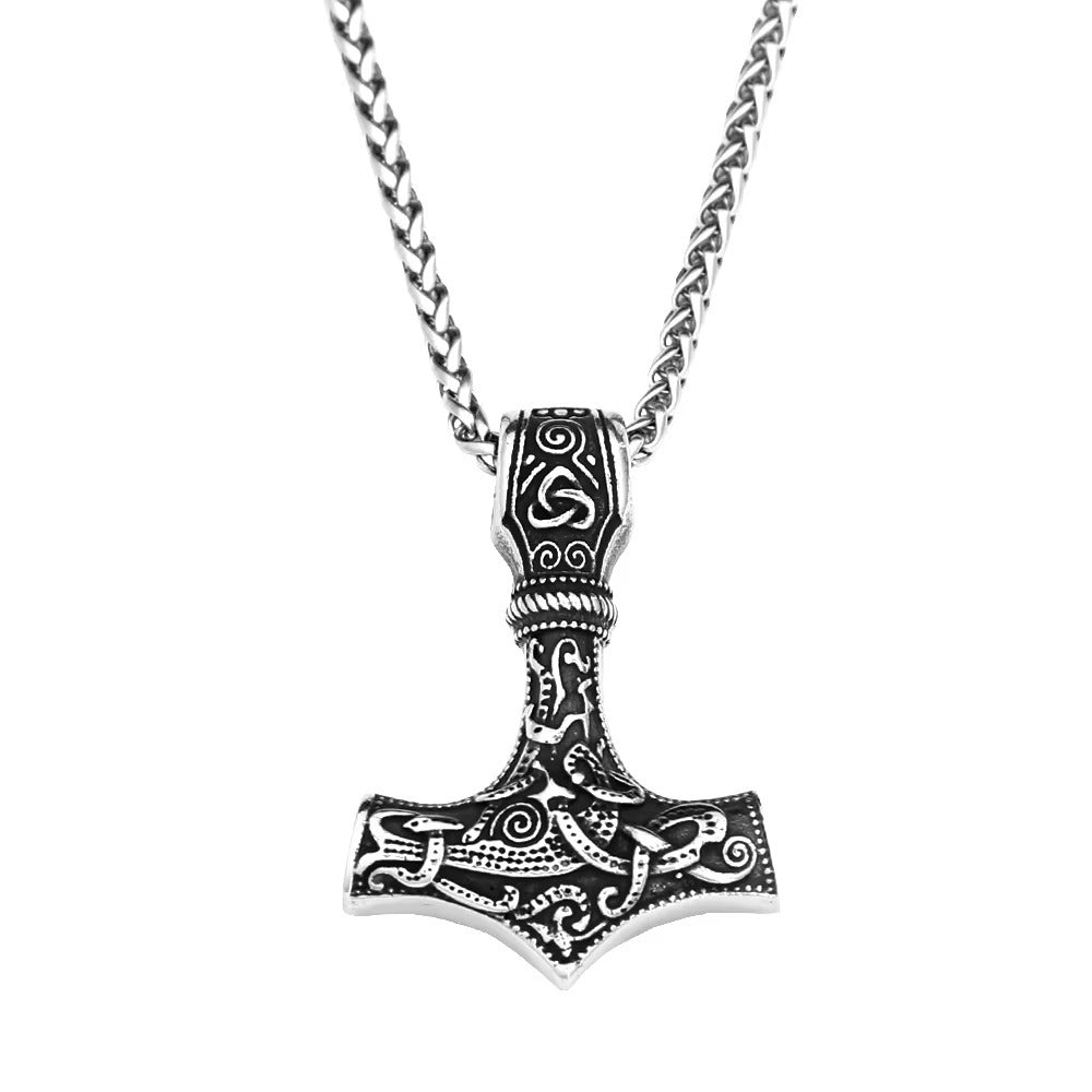 Vintage Viking Stainless Steel Men's Pendant Necklace