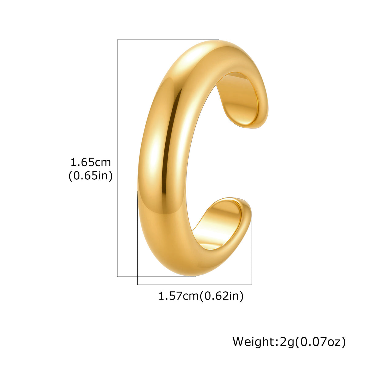 Sculptural Stainless Steel Ear Cuffs — 4 Styles