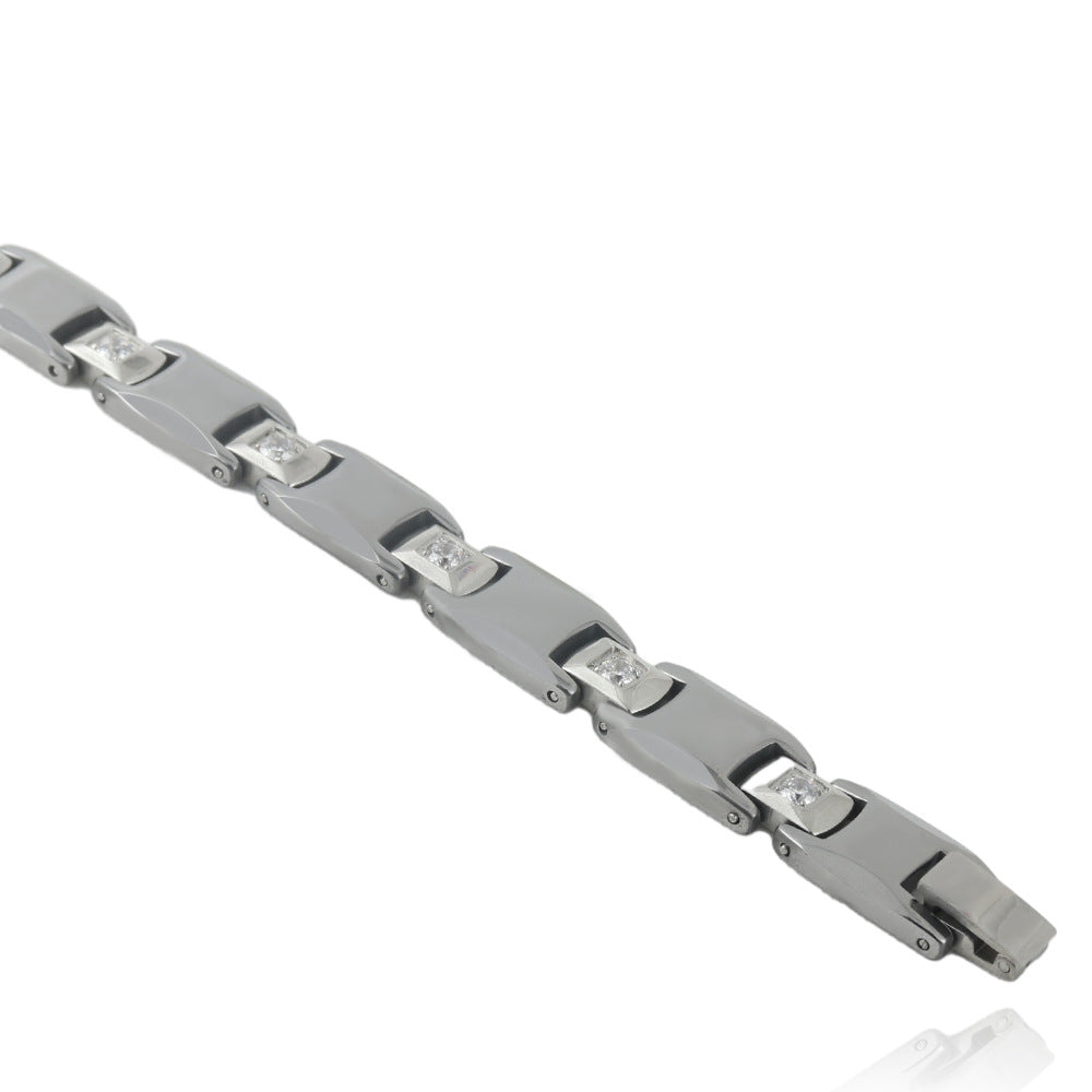 Punk-Inspired Unisex Titanium Steel Bracelet for Men and Women