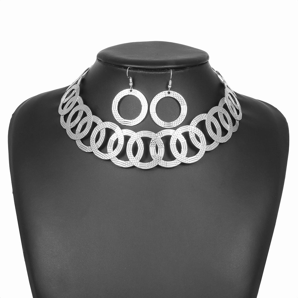 Planderful Savanna Rhythms Necklace and Earrings Set – Elegant African Choker Design