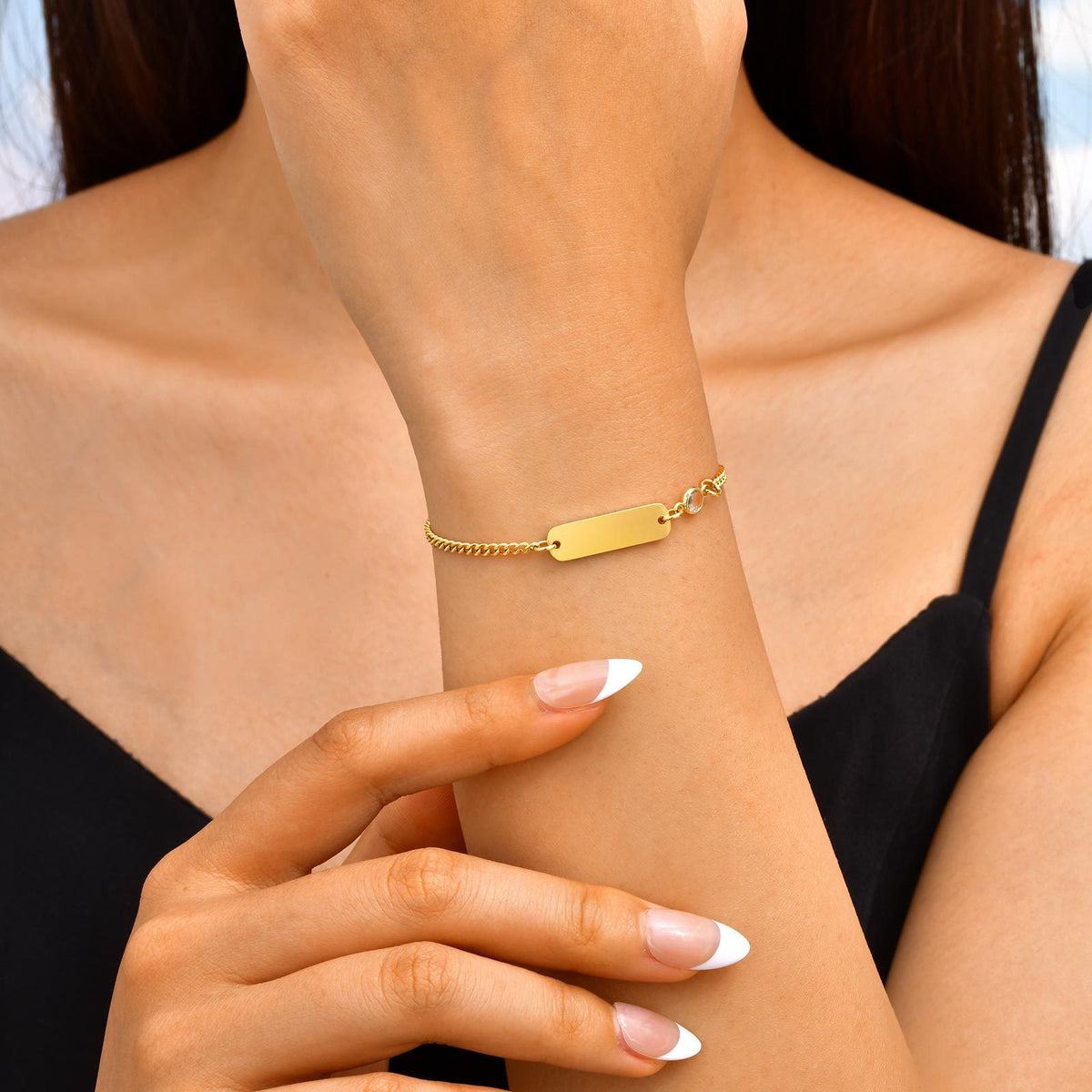 Zircon Stainless Steel Bracelet Unisex