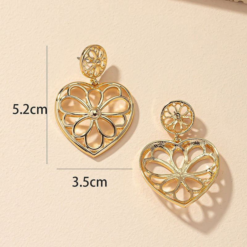 Retro Metal Hollow Five-Star Earrings - Vienna Verve Collection