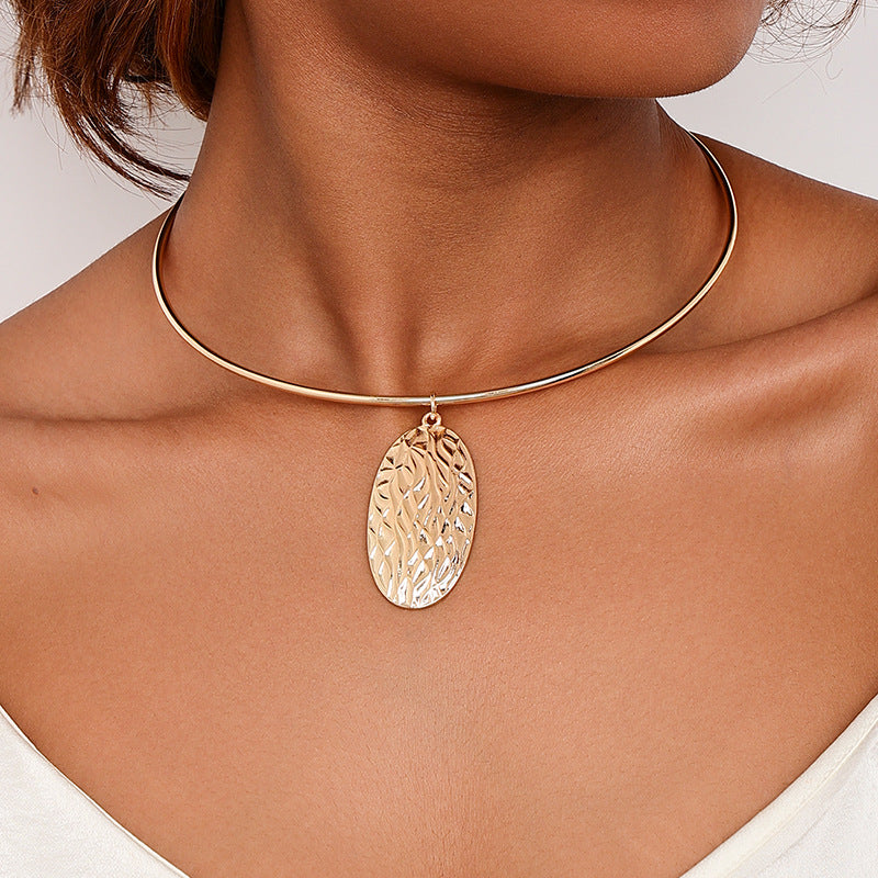 Sweet Summer Geometric Metal Collar Necklace
